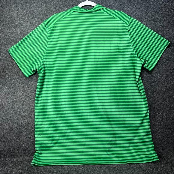 Nike Dri-Fit Standard fit Stripe Performance Golf Polo Shirt Dark Green XL - Picture 5 of 5